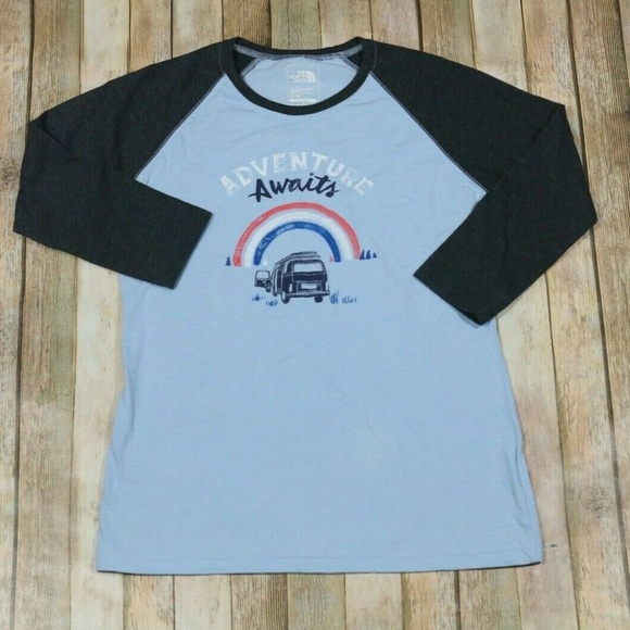 The North Face Tops - North Face Adventure Awaits Raglan T Shirt Retro